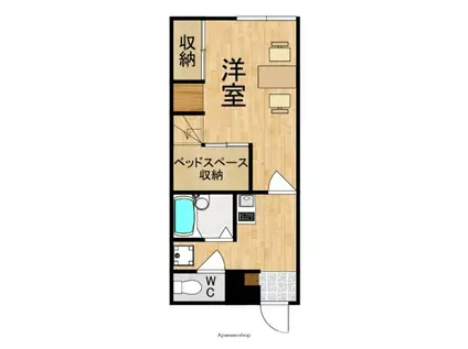 レオパレス花水木(1K/2階)の間取り写真