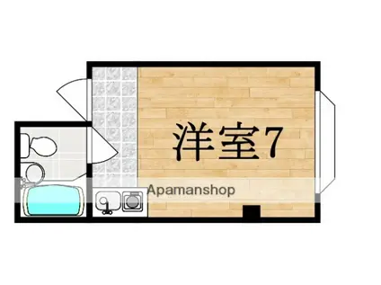 ホリディビル(ワンルーム/1階)の間取り写真