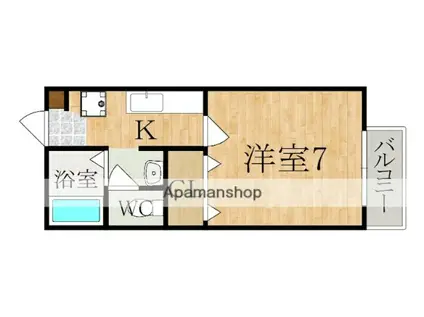 GRACE1(1K/2階)の間取り写真