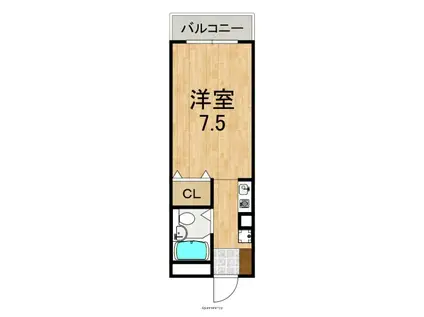 リオグランデ由希(1K/3階)の間取り写真