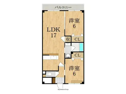 ラヴィーンエミネンス(2LDK/3階)の間取り写真