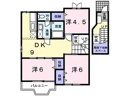 ガーデン・スクエア(3DK/2階)の間取り写真