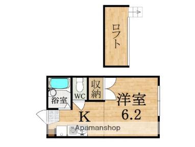 レオパレスカサ(1K/2階)の間取り写真