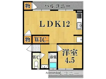 筒井ハイツ(1LDK/3階)の間取り写真