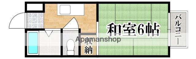 メゾンアン(1K/1階)の間取り写真