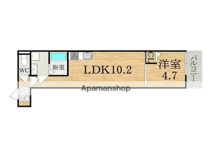 グランシエル王寺II(1LDK/2階)の間取り写真