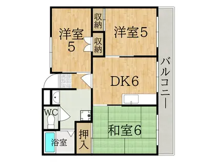 ザ・ラークハウス オブ グリーン(3DK/3階)の間取り写真