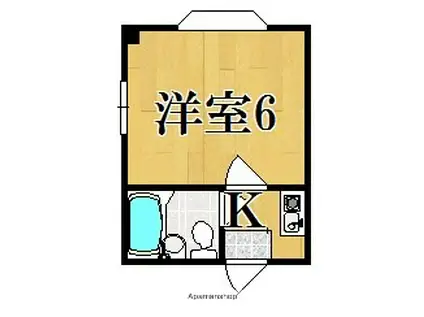 ハイタウンA棟(1K/3階)の間取り写真