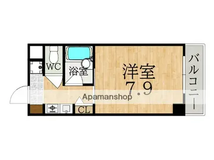 オーキッドあやめ池(1K/5階)の間取り写真