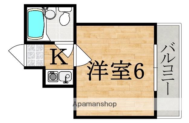 ロイヤル高田(1K/2階)の間取り写真