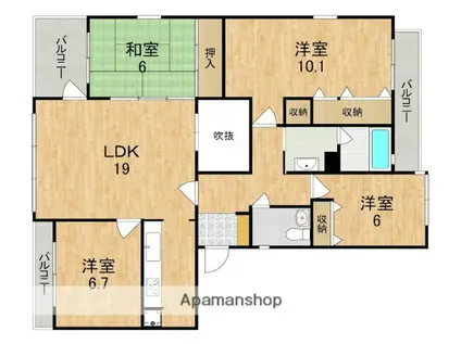 グレーシィ高の原(4LDK/2階)の間取り写真