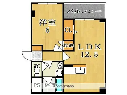 フラッツセンチュリー(1LDK/3階)の間取り写真