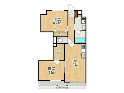 センチュリー・アスカ10棟(2DK/3階)の間取り写真