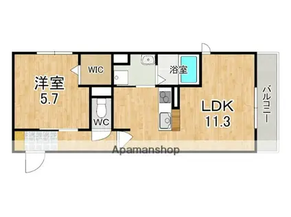 ベルヴェール(1LDK/3階)の間取り写真