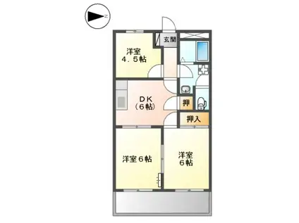 サンフィットラブリーⅡ(3DK/1階)の間取り写真