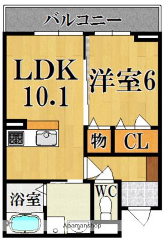 シャーメゾン ボヌール B棟(1LDK/1階)の間取り写真