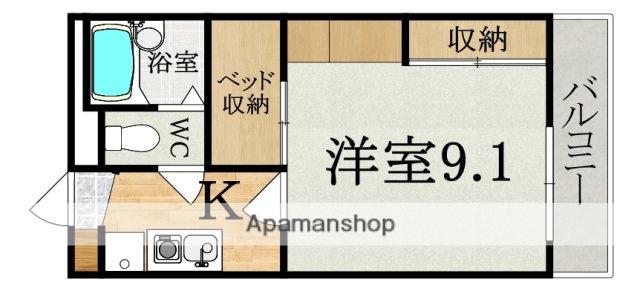 レオパレスシルフィード(1K/2階)の間取り写真