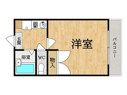 レオパレス冨田(1K/1階)の間取り写真