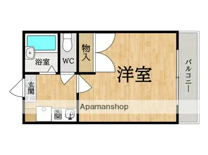 レオパレス大陽壱番館(1K/1階)の間取り写真