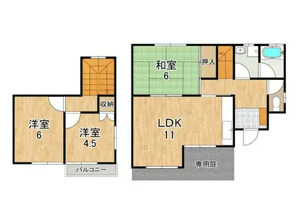 ガーデンハウス相楽かぶと台(3LDK)の間取り写真