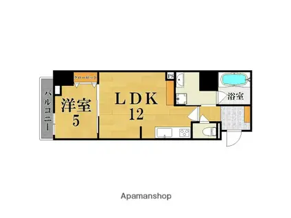 グラシア西大寺(1LDK/2階)の間取り写真