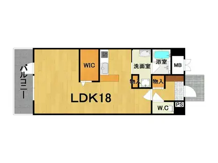 フェニックス明日香(ワンルーム/3階)の間取り写真