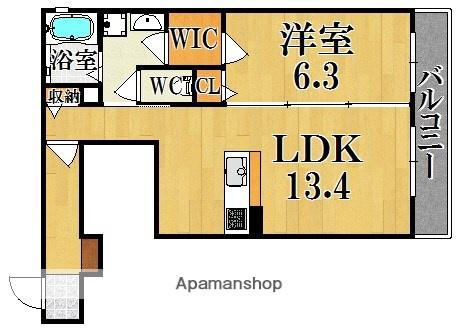 BLANC HILLS(1LDK/1階)の間取り写真