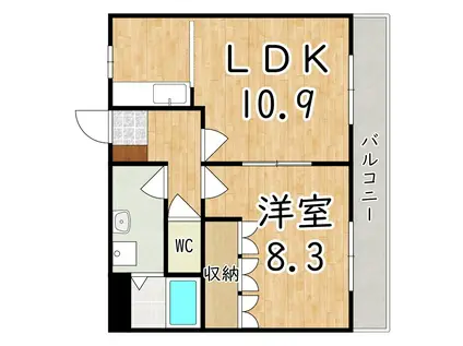 グランドソレーユ(1LDK/1階)の間取り写真