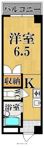 ファミール西大寺(1K/2階)の間取り写真