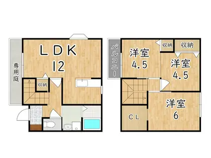 シャリテ馬見(2SLDK)の間取り写真