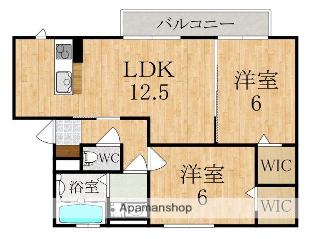 シャローパディ(2LDK/2階)の間取り写真
