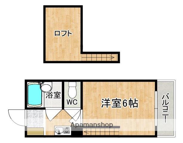 FLATS南紀寺(1K/1階)の間取り写真