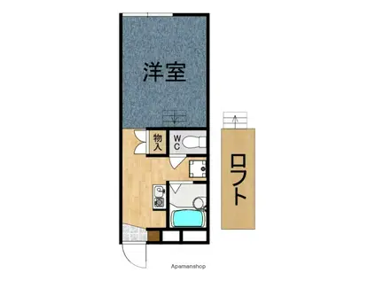 レオパレスBIGRIVER(1K/1階)の間取り写真