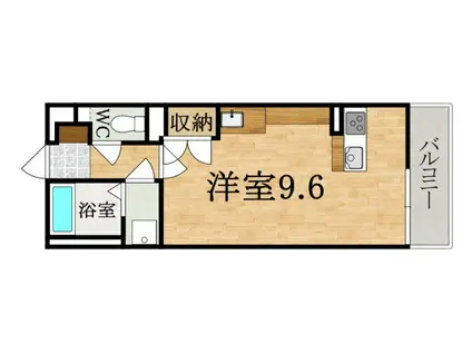 レオネクストコミンチャーレ九条(ワンルーム/1階)の間取り写真