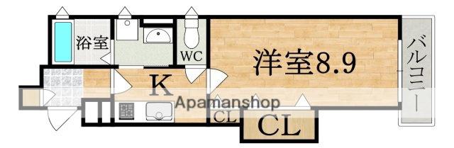クレアール紺屋町(1K/3階)の間取り写真