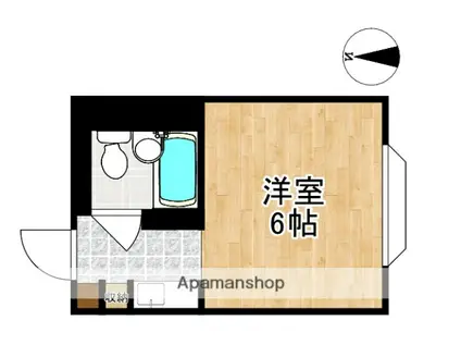 サンコーポ瓦堂(ワンルーム/4階)の間取り写真