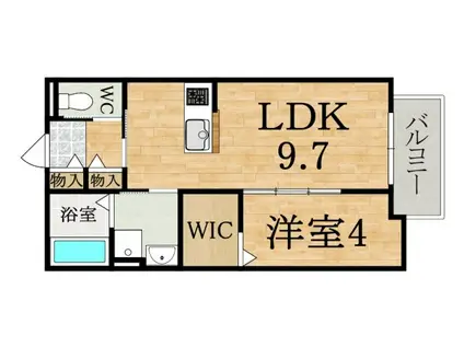 EST東岡町Ⅰ(1LDK/1階)の間取り写真