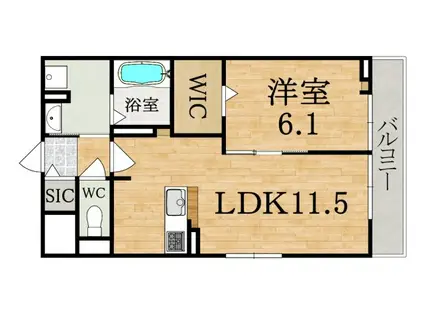アルティザン九条(1LDK/2階)の間取り写真