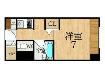 アスカ21大和小泉(1K/3階)の間取り写真
