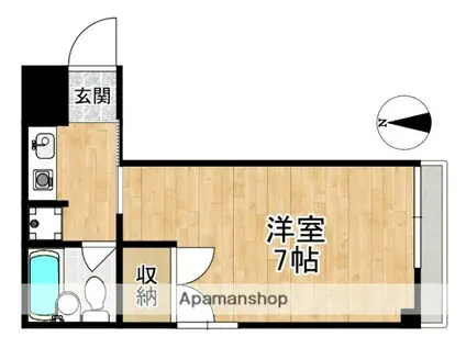 雅叙園ハイツ(1K/2階)の間取り写真