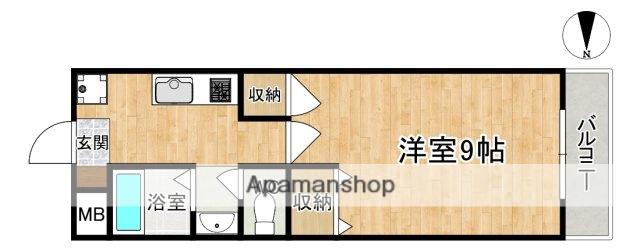 杉ヶ町北ビル(1K/5階)の間取り写真