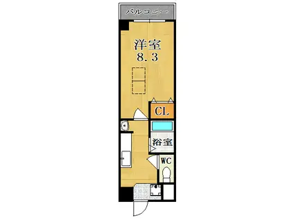 フクダ不動産新大宮マンション(1K/3階)の間取り写真