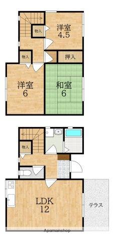 エモンド高の原(3LDK)の間取り写真