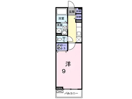 レジデンス芝辻(1K/2階)の間取り写真