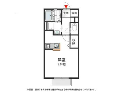 ドルフⅠ(1K/1階)の間取り写真