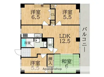 パークヴィレッジ学園前(4LDK/3階)の間取り写真