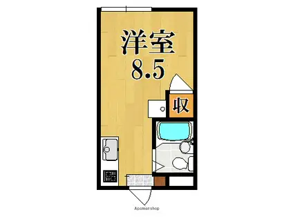 吉田ハイツ(ワンルーム/1階)の間取り写真