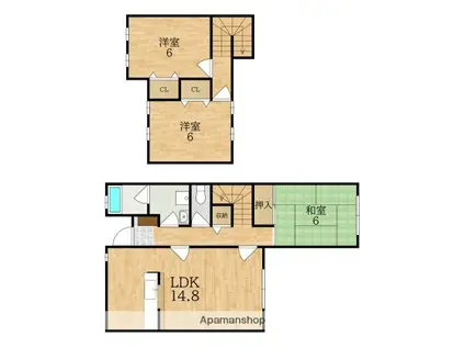 バーベナ朱雀3号地(3LDK)の間取り写真
