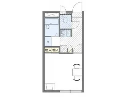 レオパレススナッグ ビラ(1K/1階)の間取り写真