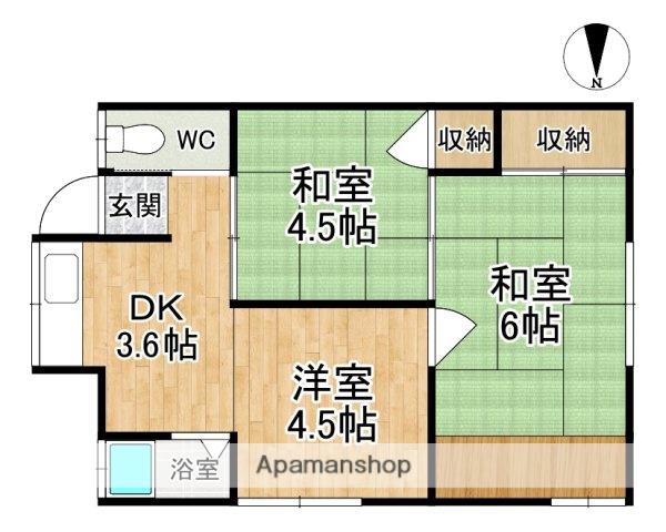 平和荘メゾンYOU(3DK/1階)の間取り写真